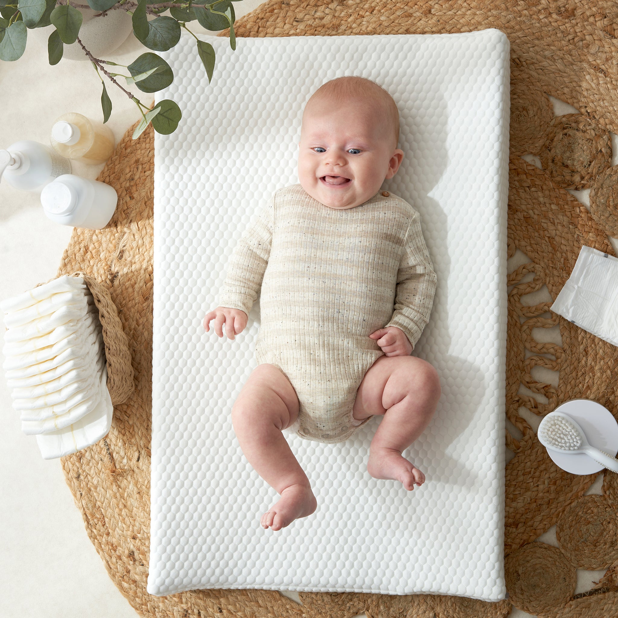 Luxury Fabric Changing Mat Cover for Anti-Roll Baby Changing Mats - The Tiny Bed Company™