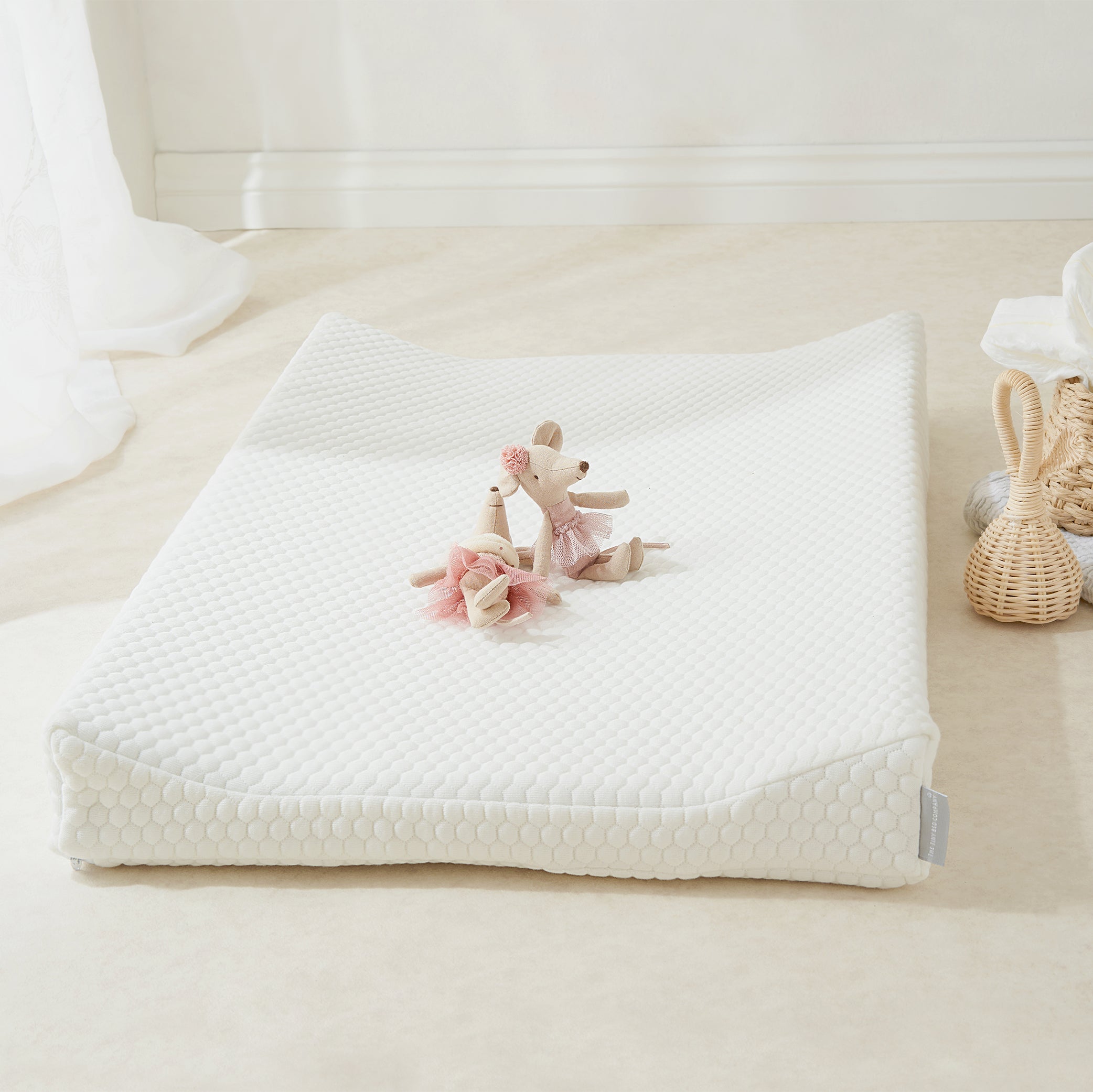 Luxury Anti-Roll Baby Changing Mat - With Soft Fabric Cover - The Tiny Bed Company™